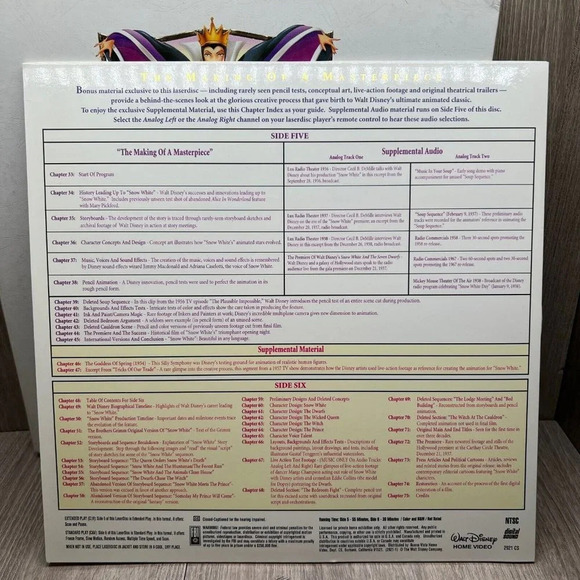 Walt Disney's Snow White & The Seven Dwarfs Masterpiece Deluxe CAV LaserDisc Ed. - Picture 11 of 11